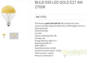 Bec LED decorativ G95 GOLD E27 4W 2700K 17272