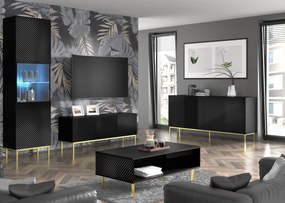 Masă TV C 4D 200 Rowanna (Negru lucios). 1125048