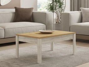 Măsuță de cafea Dudelo (stejar zafir + alb) . 1093173