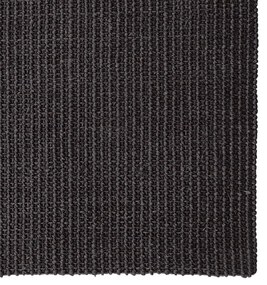 Covor din sisal natural, negru, 100x350 cm Negru, 100 x 350 cm