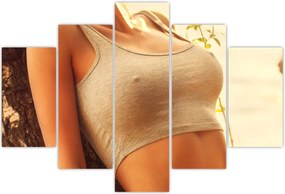 Tablou - Femeia lângă pom (150x105 cm)