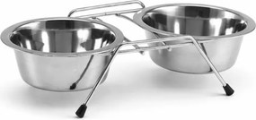 Bol din otel inoxidabil pentru caini/pisici DUO PETZ Ø 13 cm