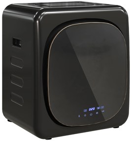 HOMCOM Uscător de Rufe cu Desinfecție UV, Design Compact, Capacitate 4 kg, Oțel Inoxidabil, Negru | Aosom Romania
