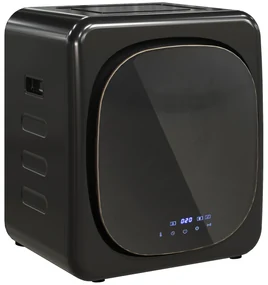 HOMCOM Uscător de Rufe cu Desinfecție UV, Design Compact, Capacitate 4 kg, Oțel Inoxidabil, Negru | Aosom Romania