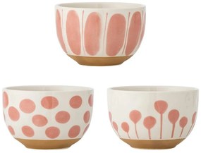 Boluri mici somon/crem 3 buc. din gresie 500 ml Linora – Bloomingville