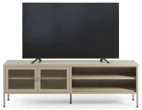 Comodă TV crem din metal 160x50x35 cm Fayna – Marckeric