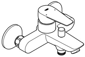 GROHE 24198001 - Baterie pentru cadă DN 15, crom lucios