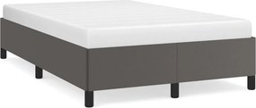 vidaXL Cadru de pat, gri, 120x200 cm, piele ecologică