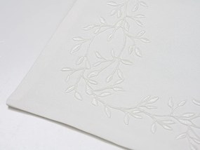 Husa de perna decorativa CHAPLET FLORAL 40x40 cm, alba