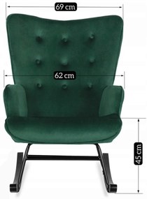 JAKS Fotoliu balansoar Elis verde