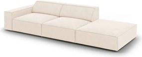Canapea 3 locuri cotiera dreapta, Jodie, Micadoni Home, BL, 262x102x70 cm, catifea, bej deschis