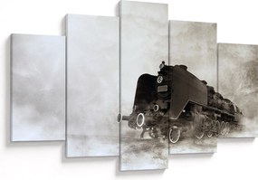Tablou - Tren în ceață (150x105 cm)