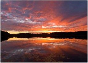 Tablou - Apus de soare peste lac (70x50 cm)