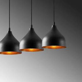 Lustră neagră cu abajur din metal Tattoo – Opviq lights