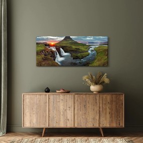 Tablou - Kirkjufell la apus (120x50 cm)