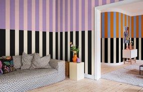 Tapet Stripped, Pink &amp; Lilac, Rebel Walls