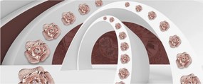 Tablou - Arcade 3D cu flori (120x50 cm)
