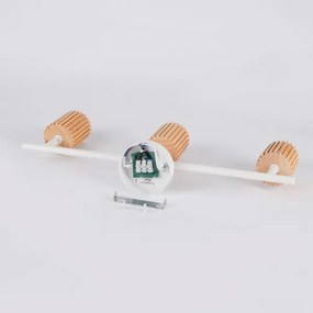 Brilagi - Plafonieră MODERN WOOD cu 3 spoturi, GU10/8W/230V, lemn/alb