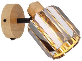 Aplica de perete, Cristal K9 fumuriu, Run 80040146 GL