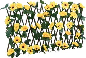 vidaXL Spalier cu iederă artificială, extensibil, galben, 180x20 cm