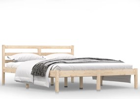 vidaXL Cadru de pat, 140x190 cm, lemn masiv de pin