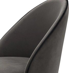 Set de 2 scaune elegante design LUX Cooper, catifea gri inchis 113125 HZ