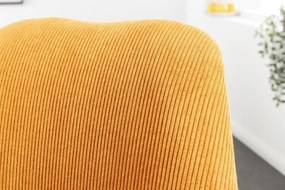 Set 4 scaune moderne Scandinavia catifea galben mustar