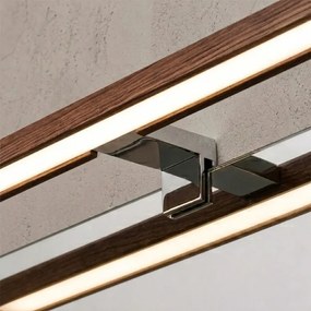 Brilagi-LED Iluminare oglindă pentru baie WOODY MIRROR 3în1 LED/8W/230V IP44 crom/stejar/cireș