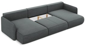 Colțar gri extensibil/cu spațiu de depozitare Nanea – Makamii