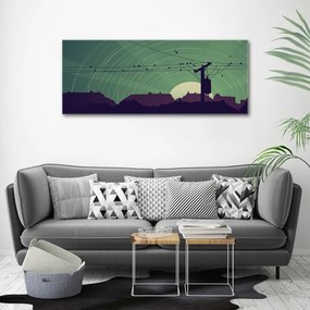 Tablou pe pânză canvas Oraș păsări