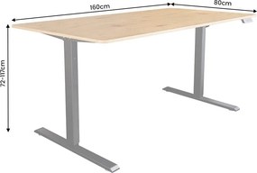 Birou reglabil electric pe inaltime OAK DESK 160cm