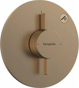 Baterie dus incastrata bronz periat Hansgrohe DuoTurn S 1 functie