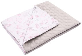 Paturica matlasata cu doua fete 100x75 cm Kidizi Velvet Fairy Clouds