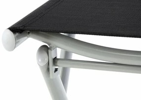 Scaun de grădină din aluminiu - pliabil negru