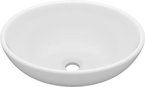 vidaXL Chiuvetă de lux, alb mat, 40 x 33 cm, ceramică, formă ovală