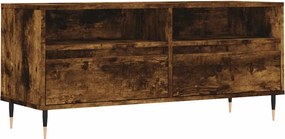 vidaXL Comodă TV, stejar fumuriu, 100x34,5x44,5 cm, lemn prelucrat