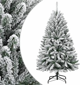 vidaXL Brad de Crăciun artificial cu balamale și zăpadă, 120 cm