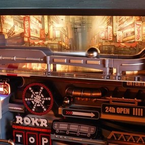 Puzzle mecanic 3D din pistă pentru bile de sticlă RoboTime Orașul trecutului