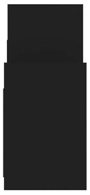 Dulap noptiera, negru, 60x26x60 cm, PAL 1, Negru