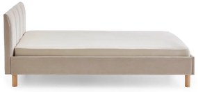 Pat matrimonial bej tapițat fără somieră 140x200 cm Joker – Meise Möbel