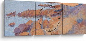 Tablou - Henri Edmond Cross, Calanque des Antibois, reproducere (cu ceas) (90x30 cm)
