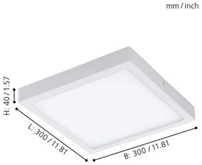 Eglo 96673 - Plafonieră LED RGBW reglabilă FUEVA-C LED/21W/230V