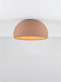 Lustra aplicata tavan cu textura granulata Davo 50cm, rosu caramiziu