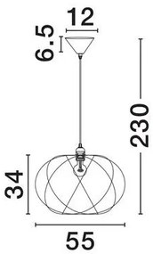 Lustra/Pendul design decorativ, Bora 55cm