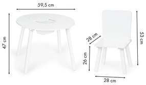 Masa copii din lemn MODERN + 2 scaune