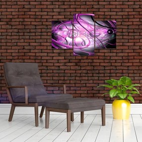 Tabloul cu abstracție frumoasă în violet (90x60 cm)
