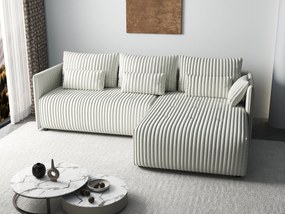 Colțar extensibil dumonde cu ladă de depozitare si sezut confortabil din spuma high-density, Malta Ambience White II 235x185 cm