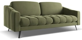 Canapea verde cu tapițerie din catifea 202 cm Nalu – Makamii