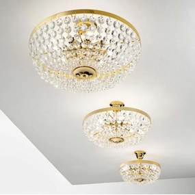 Lustră de cristal pe tijă VALERIE 8xE14/40W/230V 24K aurie Kolarz 960.18K.3