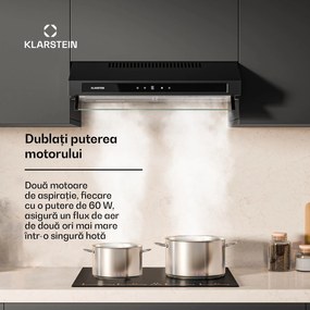 Klarstein Hota Purista Force, Compact, 384,8 m³/h, EEK C, Tehnologie cu două motoare